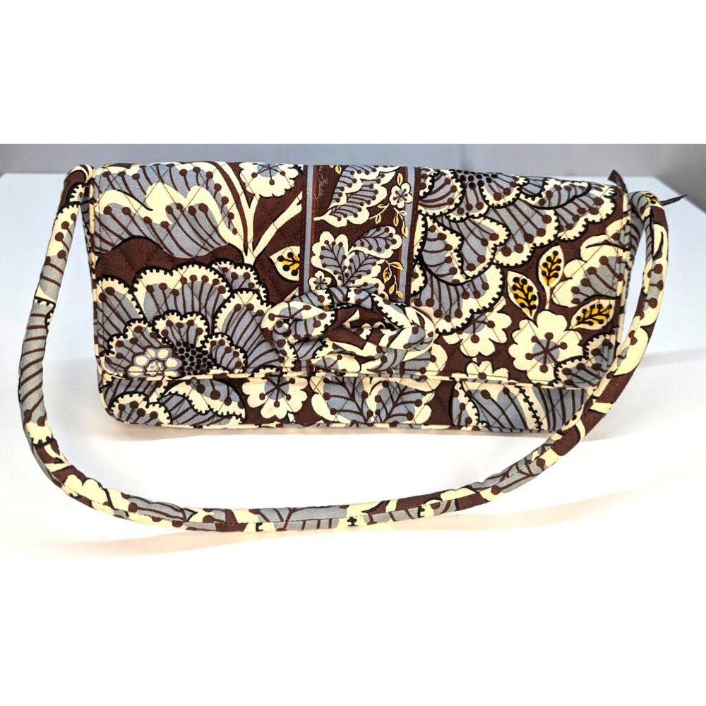 Vera Bradley Knot Just a Clutch in Slate Blooms NWOT
